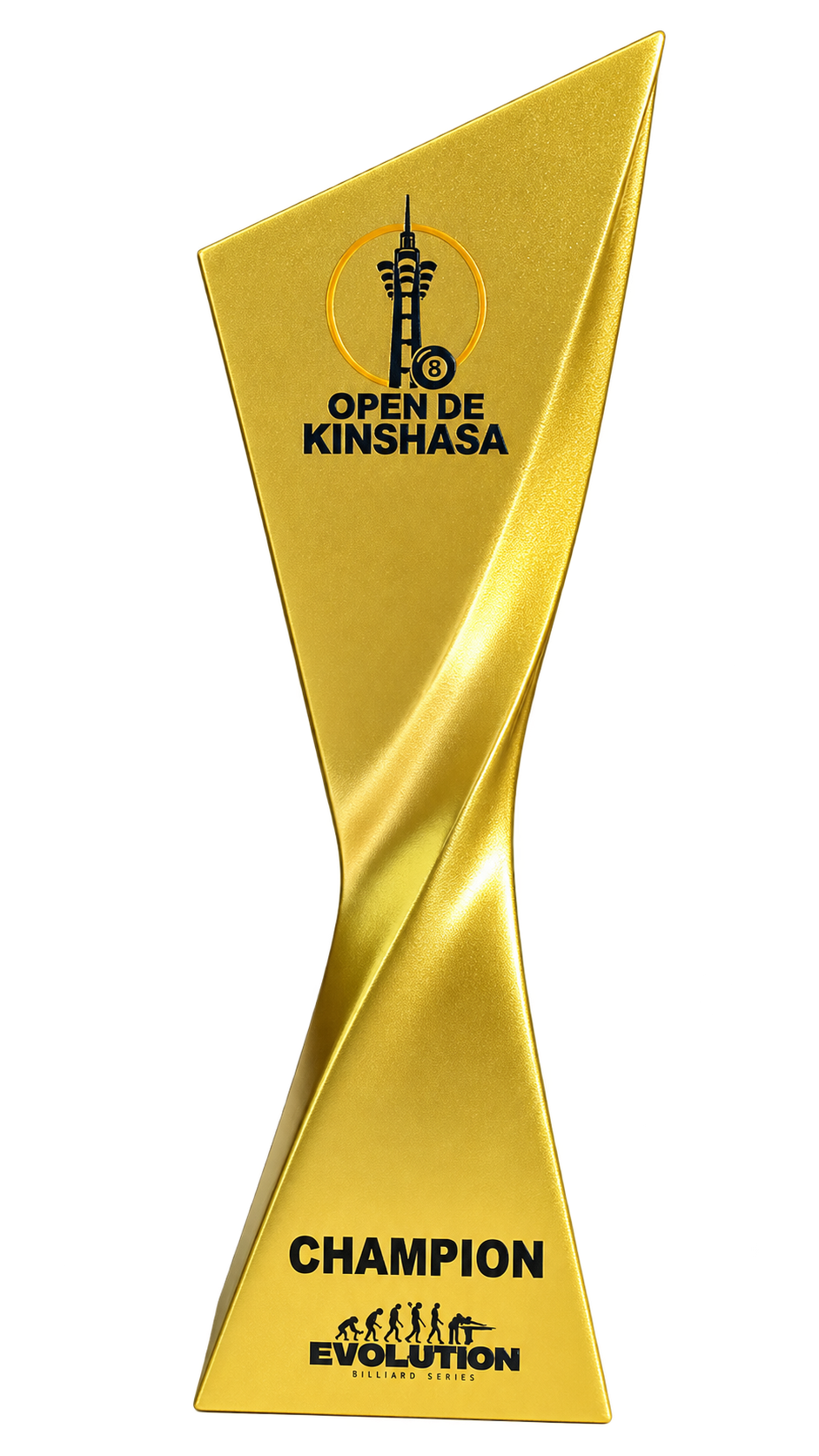 Grand trophée doré du champion, détouré sans fond